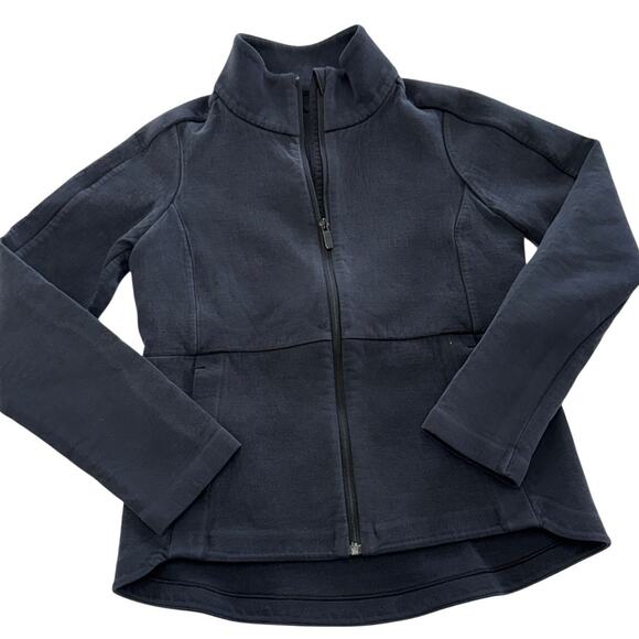 Lululemon Jacket Womens 4 Black Going Places Knit Full Zip Pockets - Picture 2 of 13